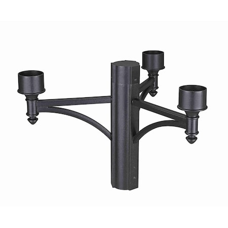 Z-Lite Outdoor Outdoor Posts + Hardware, 3-Light, 22.75 In.W x 15.75 In.H, Black/ 501-3BK